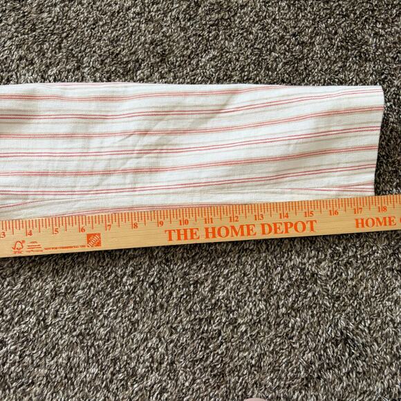 Loft Womens Blazer 14 White Pink Railroad Stripes Linen Blend Preppy Plus Modern - Picture 10 of 12